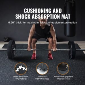 056 inch thick gym floor mats 12 tiles rubber top with eva foam 25 x 25 gym flooring workout mats with 48 sqft coverage interlocking puzzle gym mats for gym home garage black white 1.jpg