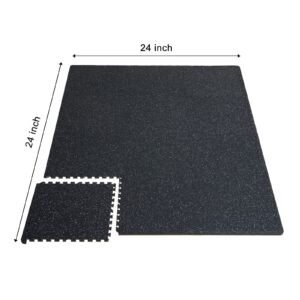 056 inch thick gym floor mats 12 tiles rubber top with eva foam 25 x 25 gym flooring workout mats with 48 sqft coverage interlocking puzzle gym mats for gym home garage black white 4.jpg