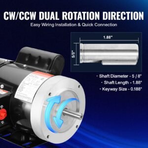 075hp electric motor 1725 rpm ac 115v230v 56c frame air compressor motor single phase 58 keyed shaft cwccw rotation for agricultural machinery and general equipment 3.jpg