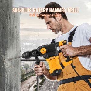 1 14 inch sds plus rotary hammer drill 13 amp corded drills heavy duty chipping hammers with vibration control safety clutch electric demolition hammers variable speed power tool for conc 5.jpg