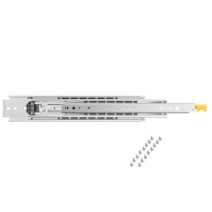 1 Pair Full Extension Drawer Slides 18 20 22 28 30 32 36 38 40 44 48 52 56 60 in, 500 lbs Load Capacity Locking Drawer Slides, Ball Bearing with Lock Side Mount Drawer Slide Rail