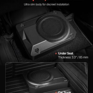10 400w underseat car subwoofer slim powered car subwoofers under the seat low profile audio sub built in amplifier highlow level input volume controller for suvs car truck rv 1.jpg