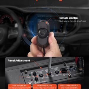 10 400w underseat car subwoofer slim powered car subwoofers under the seat low profile audio sub built in amplifier highlow level input volume controller for suvs car truck rv 5.jpg