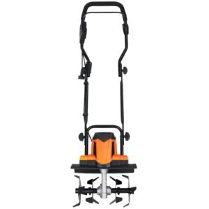 10 Amp Electric Tiller, 14" Tilling Width 3.94" Tilling Depth Corded Electric Tiller/Cultivator, Steel Mn Tines, Rototiller for Garden Lawn Soil Digging