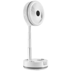 10 inch Portable Foldable Rechargeable Oscillating Fan, 3-in-1 Battery Operated with Remote Control, Quiet Desk/Table Pedestal Fan, 9 Speeds,90-degree Auto Left/Right Rotation,for Home,Office
