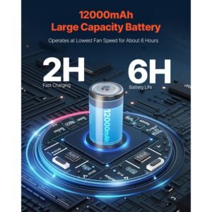 10 inch rechargeable battery operated camping floor high velocity portable outdoor fan with metal frame copper brushless motor 360 degree manual rotationfor fishingtraveling picnicking 2.jpg