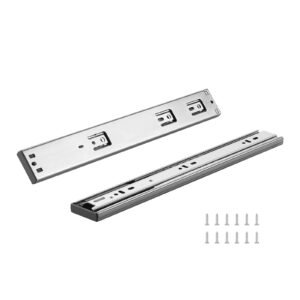 10 Pairs of 14 Inch Drawer Slides Side Mount Rails, Heavy Duty Full Extension Steel Track, Soft-Close Noiseless Guide Glides Cabinet Kitchen Runners with Ball Bearing, 100 Lbs Load Capacity