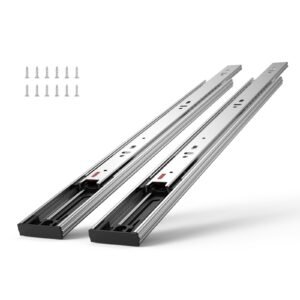 10 Pairs of 16 Inch Drawer Slides Side Mount Rails, Heavy Duty Full Extension Steel Track, Soft-Close Noiseless Guide Glides Cabinet Kitchen Runners with Ball Bearing, 100 Lbs Load Capacity