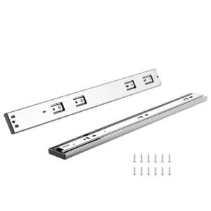 10 Pairs of 22 Inch Drawer Slides Side Mount Rails, Heavy Duty Full Extension Steel Track, Soft-Close Noiseless Guide Glides Cabinet Kitchen Runners with Ball Bearing, 100 Lbs Load Capacity