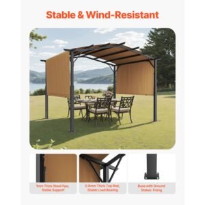 10 x 10 ft outdoor pergola arched top metal pergola retractable pergola with sun shade canopy large patio shelter pavilion heavy duty garden pergola for deck backyard porch poolside 3.jpg