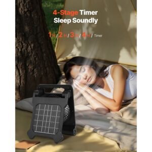 10000mah rechargeable solar fan with led lantern 7 inch portable fan cordless with 4w foldable solar panel 4 speed timer quietusb battery powered for camping tent worksite office desk 1.jpg