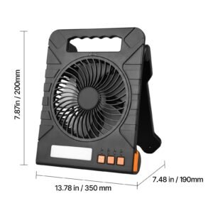 10000mah rechargeable solar fan with led lantern 7 inch portable fan cordless with 4w foldable solar panel 4 speed timer quietusb battery powered for camping tent worksite office desk 5.jpg