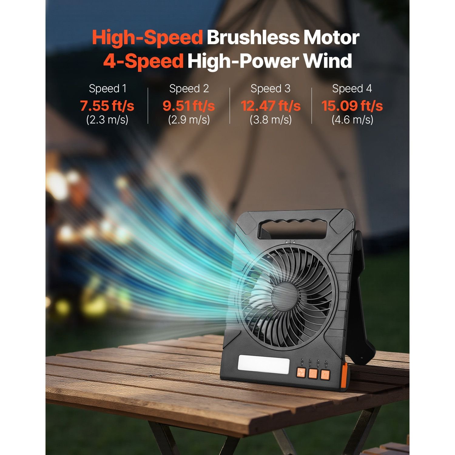 10000mah rechargeable solar fan with led lantern 7 inch portable fan cordless with 4w foldable solar panel 4 speed timer quietusb battery powered for camping tent worksite office desk.jpg