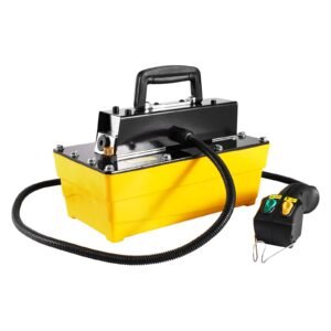 10,000PSI Air Hydraulic Pump, 0.61 Gal Reservoir, NPT 3/8 In Oil Outlet, NPT 1/4 In Inlet, Plastic Air Hydraulic Pump with Remote Control Actuator, for Automobile Frame Machine & Hydraulic Press