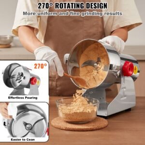 1000g electric grain mill grinder, high speed 3000w commercial spice grinders, stainless steel pulverizer powder machine, for dry grains spices cereals coffee corn pepper, swing type