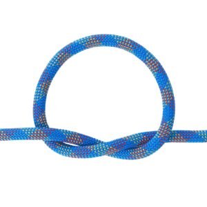 102mm dynamic climbing rope 50m164ft outdoor rock climbing rope 25kn breaking tension stretchable fiber rope with steel snap hooks for escape rappelling fire rescue blue 2.jpg