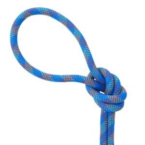 102mm dynamic climbing rope 50m164ft outdoor rock climbing rope 25kn breaking tension stretchable fiber rope with steel snap hooks for escape rappelling fire rescue blue 3.jpg