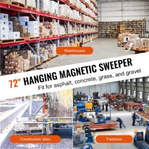 105lbs hanging magnetic sweeper pickup tool nail hang type magnetic forklift sweeper industrial grade magnets steel material hunting accessories for picking up bolts nails iron chips metals 2.jpg