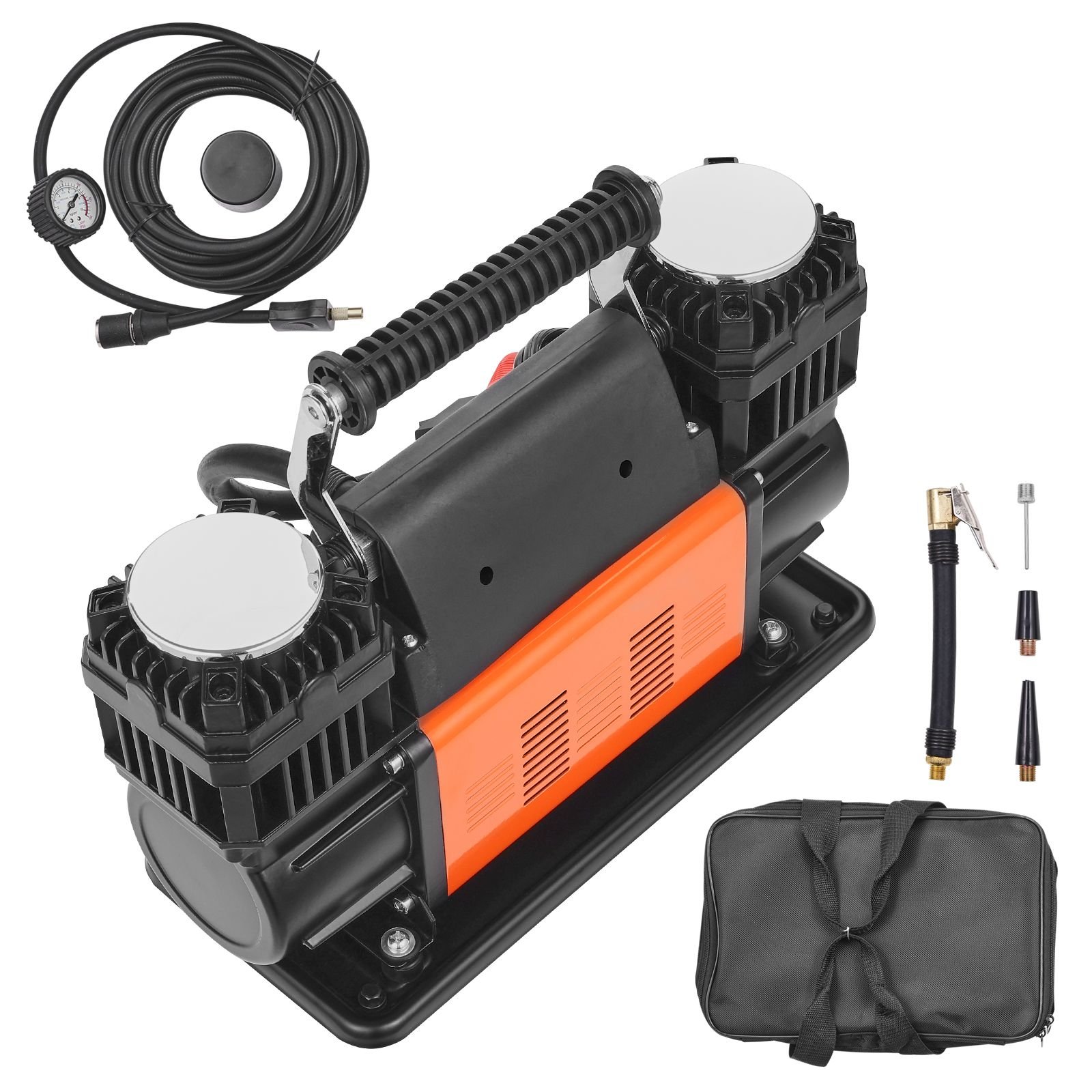 106 cfm heavy duty air compressor 30s fast inflation dual cylinder portable tire inflator 12v 150psi offroad air pump with adapters for trucks car suv 4 x 4 vehicle rv.jpg