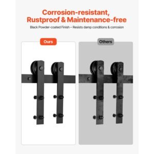 10ft sliding barn door hardware kit 330 lbs weight capacity compatible with 60 inches max width 1 38 to 1 34 inches thickness single sliding barn door durable track i shape rollerblack 2.jpg