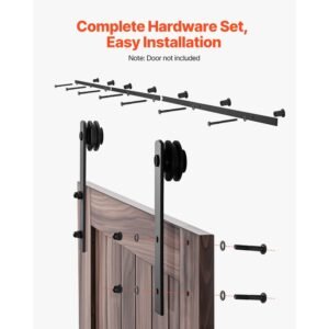 10ft sliding barn door hardware kit 330 lbs weight capacity compatible with 60 inches max width 1 38 to 1 34 inches thickness single sliding barn door durable track i shape rollerblack 4.jpg