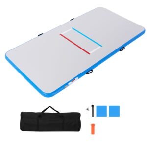 10x5 ft Wrestling Mat Inflatable, Martial Arts Thick Mat for Outdoor Indoor Home Gym Exercise, PVC Foldable Training Mats with 600W Air Pump, for Gymnastics Tatami Jiu Jitsu BJJ MMA Judo, Gray