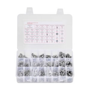 1110 pcs bolts and nuts assortment kit imperial machine screws and flat washers stainless steel 10 248 322 566 324 40 for furniture equipmentvehicle assembly silver.jpg