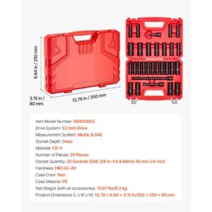 12 in drive impact socket set 29 piece 6 point deep impact sockets sae 38 to 1 inch and metric 10 to 24 mm sizes with extension bars 3 5 10 in cr v steel heavy duty carrying case 3.jpg