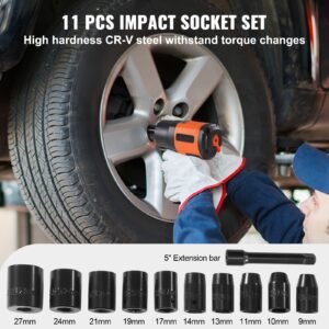 12 inch air impact wrench high torque up to 1400 ft lbs lightweight 46 lb design pneumatic impact gun with 11 pcs 12 inch drive cr v steel impact socket set carrying case 5.jpg