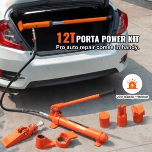 12 ton porta power kit hydraulic ram with pump with 46 ft14 m oil hose portable hydraulic jack with storage case for automotive garage farm mechanic 26455 lbs 1.jpg