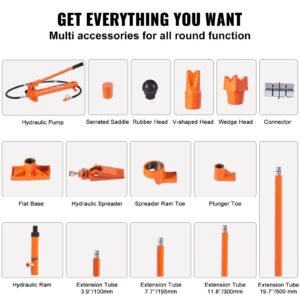 12 ton porta power kit hydraulic ram with pump with 46 ft14 m oil hose portable hydraulic jack with storage case for automotive garage farm mechanic 26455 lbs 3.jpg