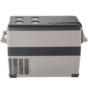 12 Volt Refrigerator, 48 Quart (45L) Fast Cooling Portable Freezer with App Control (-4~68Fahrenheit), Car Fridge with 12/24v DC & 110-240v AC for Travel, Truck, Camping and Home Use, Black
