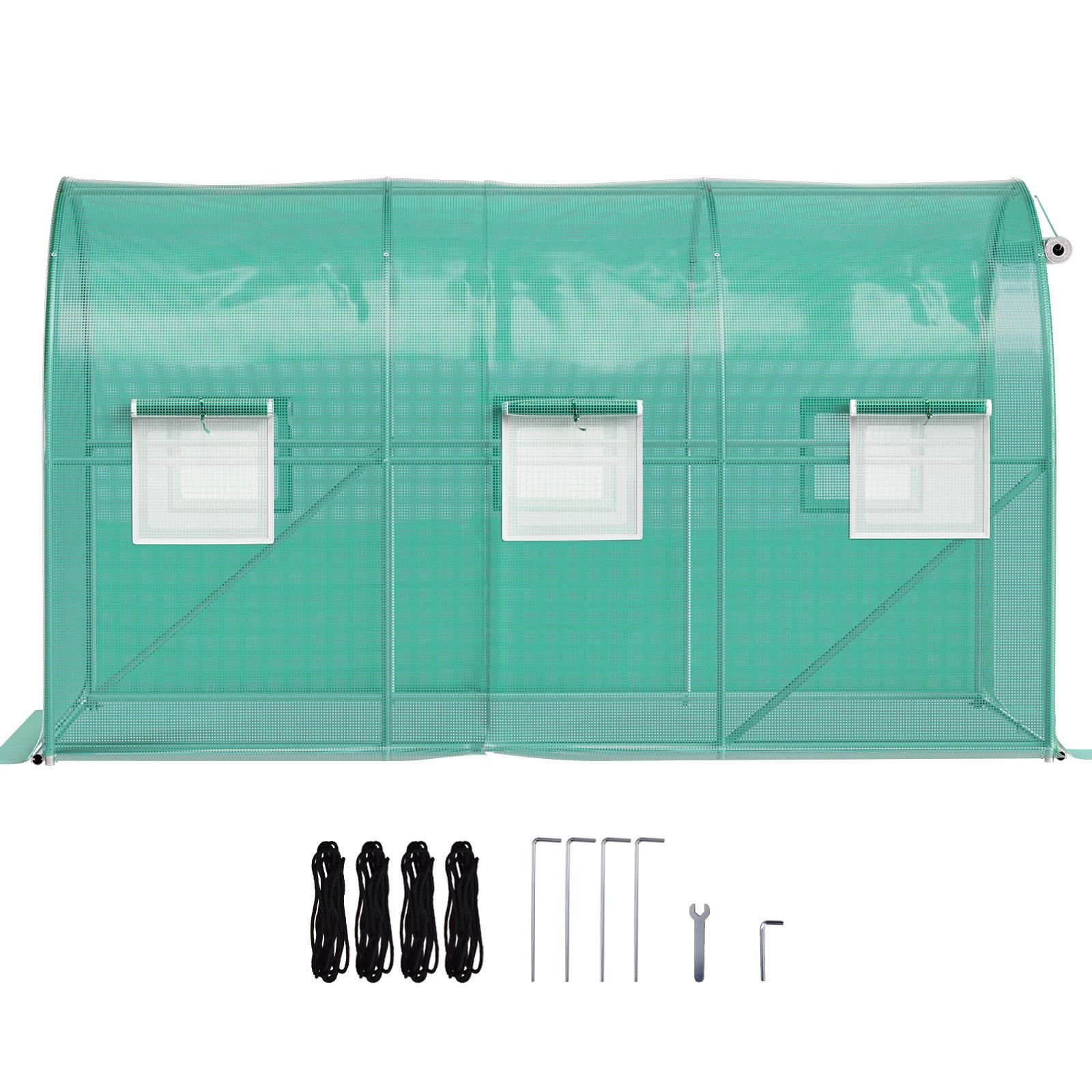 12 x 7 x 7 ft walk in tunnel greenhouse portable plant hot house with galvanized steel hoops 1 top beams 2 diagonal poles 1 zippered door 6 roll up windows green.jpg