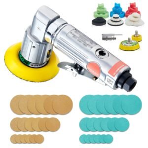 123 inch random orbital air sander high speed 15000rpm mini pneumatic sander for auto body work 58pcs air powered sander kit with sandpapers wool pad wavy sponges 4.jpg