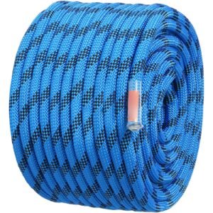 127mm static climbing rope 457m150ft outdoor rock climbing rope 30kn breaking tension fiber rope with steel snap hooks for escape rappelling fire rescue blue 5.jpg