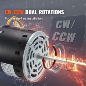 12hp furnace blower motor 208230v 27amps 1075rpm 5 speeds cwccw rotation 48 frame 34 shaft length 75f450v capacitor 11 hold hoop 4.jpg