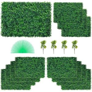12pcs 24x16 grass wall panels for 32 sq feet boxwood hedge wall panels artificial grass backdrop wall 16 privacy hedge screen uv protected for outdoor indoor garden fence backyard 4.jpg