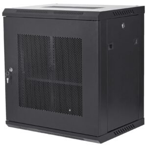 12U Wall Mount Server Cabinet, 15.5'' Depth, Network Rack Enclosure, Supports up to 200 lbs, Secure Locking System, Ideal for IT Hardware, Audio/Video Components