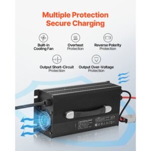 12v 60a lithium battery charger 146v ac dc lifepo4 smart charger with anderson connector led indicator 0v activation for lithium lifepo4 deep cycle rechargeable batteries of boat rv 4.jpg