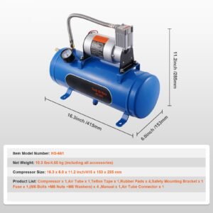 12v air compressor with tank 16 gallon6 l train horn air compressor 120 psi working pressure onboard air compressor system for train air horns inflating tires air mattresses 3.jpg