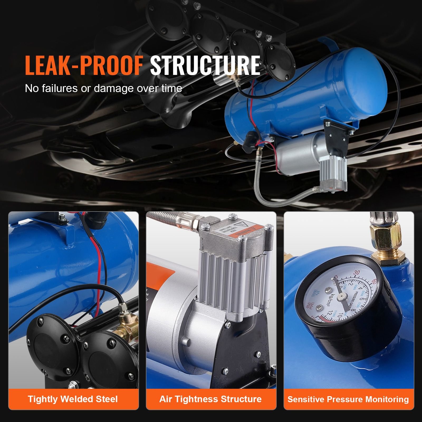 12v air compressor with tank 16 gallon6 l train horn air compressor 120 psi working pressure onboard air compressor system for train air horns inflating tires air mattresses.jpg