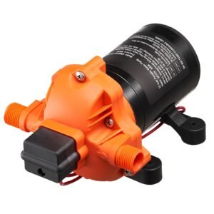 12V Diaphragm Pump, 1.8 GPM (6.81 L/min), 3-Chamber 12 Volt DC Water Pump with Automatic Pressure Switch 40-100 PSI Adjustable, 60 PSI, 1/2'' MNPT Port, for RV Yacht Food Truck Camper Marine