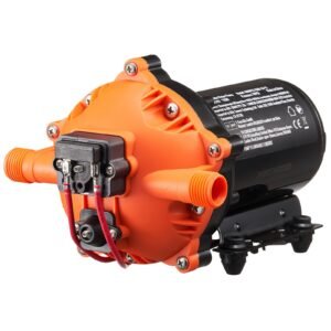 12V Diaphragm Pump, 5 GPM (18.93 L/min), 5-Chamber 12V DC Water Pump with Automatic Pressure Switch 40-100 PSI Adjustable, 1/2'' MNPT Port, for Agricultural Irrigation Construction Site Drainage