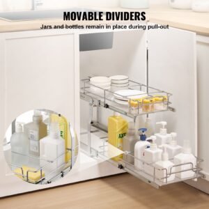 12wx21dx15h pull out cabinet organizer heavy duty slide out pantry shelves steel roll out drawers sliding drawer storage for home under sink 135wx22dx18h install size for cabinet 3.jpg