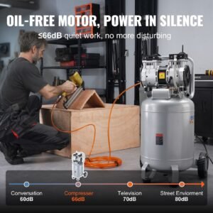 13 gallon air compressor 2hp 46 scfm90psi oil free air compressor tank 66db ultra quiet compressor for tire inflation auto repair woodwork nailing spray painting 125psi max pressure 2.jpg