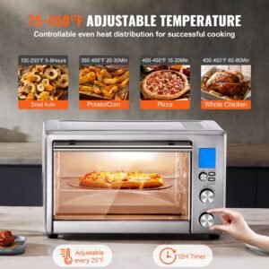 13 in 1 air fryer toaster oven 28l296qt convection oven 1800w 2 tier toaster ovens countertop combo with wire racks pizza pan gloves home and commercial use 3.jpg