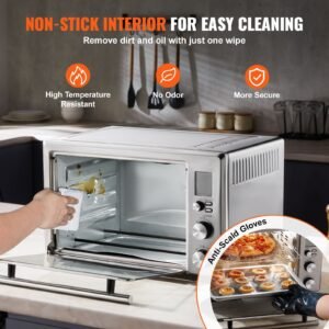 13 in 1 air fryer toaster oven 28l296qt convection oven 1800w 2 tier toaster ovens countertop combo with wire racks pizza pan gloves home and commercial use 5.jpg