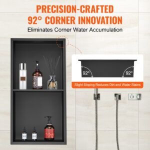 13x25 no tile shower niche 304 stainless steel wall inserted niche recessed double shelves sealed waterproof rust resistant easy cleaning modern niche for shower or soap storage bathroom 3.jpg