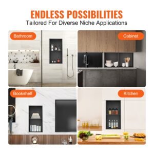 13x25 no tile shower niche 304 stainless steel wall inserted niche recessed double shelves sealed waterproof rust resistant easy cleaning modern niche for shower or soap storage bathroom 5.jpg