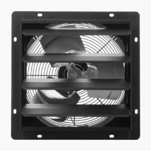 14 inch Shutter Exhaust Fan, Wall Mounted Attic Vent Fan with Smart Programming Variable Speed Temperature Control, 2000 CFM,EC Motor,Timer, for Shed,Garage,Greenhouse Ventilation Cooling,Black